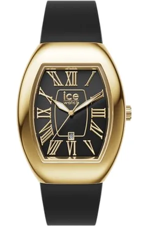 Ice-Watch Ice boliday Dome Metal Black Gold - Gold Damenuhr mit Silikonarmband - 024048 (Small)