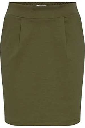 Ichi IHKATE SK Damen Kurzer Rock Minirock mit Stretch und Elastikbund, Größe:2XL, Farbe: