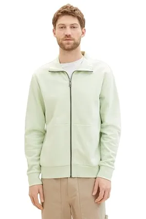 TOM TAILOR Herren Sweatjacke mit Stehkragen, , L