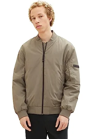 TOM TAILOR Herren 1037382 College Bomberjacke mit wasserabweisender Funktion, 10415-Dusty Olive Green, L