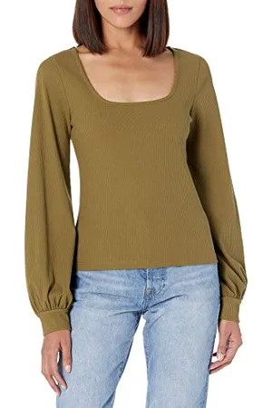 THE DROP Top für Damen, @lucyswhims Top mit Ballonärmeln und geradem Ausschnitt, , S