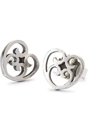 Trollbeads Original Ohrstecker Sterlingsilber 952er Paar (TAGEA-00105 Von Herzen Ohrstecker)