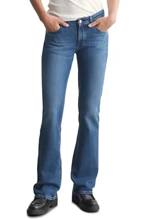 Marc O’ Polo Marc OߴPolo Denim Damen Jeanshose mit Stretch-Anteil Bootcut, Blau (Dark Blue Multi 10), W28/L34