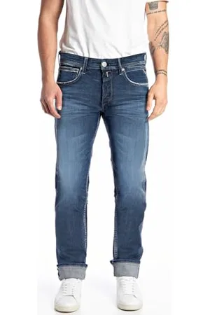 Replay Herren Jeans Grover Straight-Fit Bio, (Blau), 40W / 36L