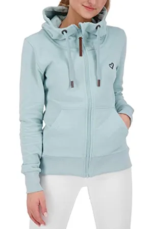alife kickin ALIFE and Kickin YasminAK A Hooded Sweat Jacket – Damen Sweatjacke – Kapuzenjacke mit Reißverschluss – Perfekt für kalte Tage – Zipper Jacke für Herbst & Winter L