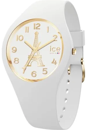 Ice-Watch Ice cocorico Eiffel Tower White - Weiße Damenuhr mit Silikonarmband - 023248 (Small)