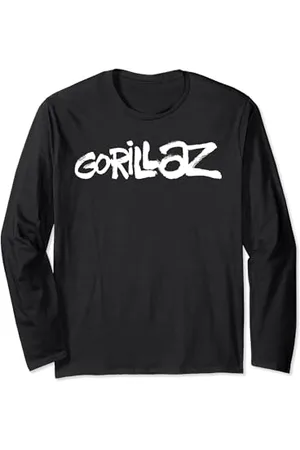 Gorillaz White Paint Brush Logo Langarmshirt