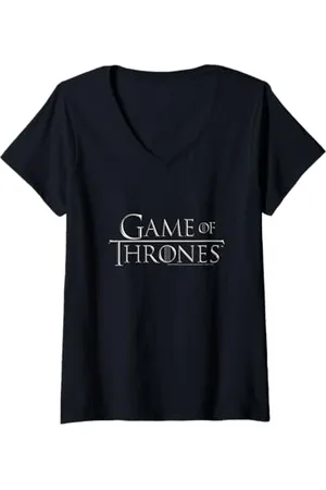 Game of Thrones Damen Chrome Logo T-Shirt mit V-Ausschnitt