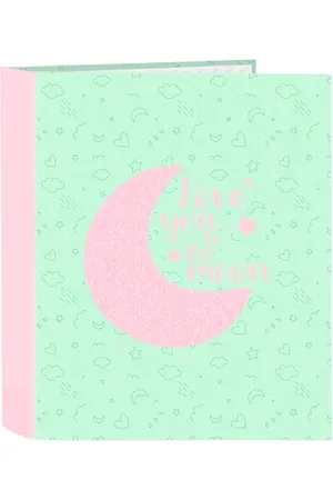 Safta BLACKFIT8 Moon Ordner, Folio, 4 Ringe, ideal für Kinder verschiedener Altersgruppen, bequem und vielseitig, Qualität und Widerstandsfähigkeit, 27 x 6 x 33 cm, , , Estándar, Lässig