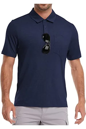 MEETWEE Poloshirt Herren Golf Kurzarm T-Shirt Männer, UV Schutz Shirt Tennis Kurzärmliges mit Brusttasche Schnell Trocknend Atmungsaktives Sport Outdoor