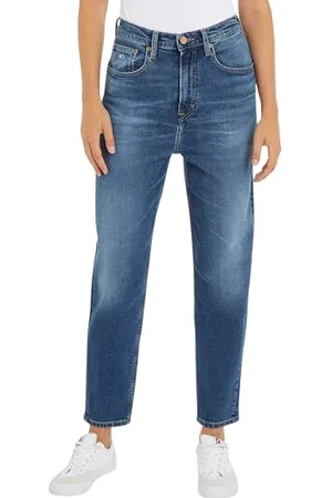 Tommy Hilfiger Damen Jeans Hose Mom Fit, Blau ( Medium), 24W/30L