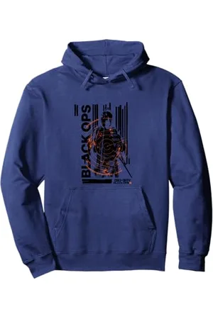 Call of Duty Black Ops Soldier Silhouette Distressed Logo Pullover Hoodie