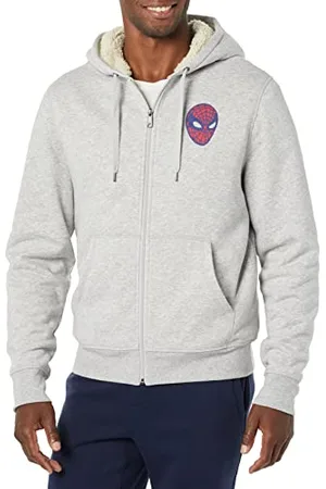 Amazon Disney | Marvel | Star Wars Herren Kapuzen-Sweatshirt mit Sherpa-Futter und durchgehendem Reißverschluss, , XXL
