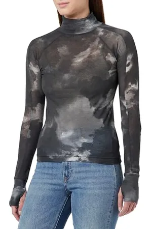 G-Star RAW Damen Blurry camo Slim Mock t Long Sleeve, , XXS