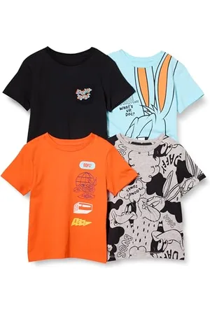 Amazon Looney Tunes Jungen Kurzärmelige T-Shirts, 4er-Pack, , 4 Jahre