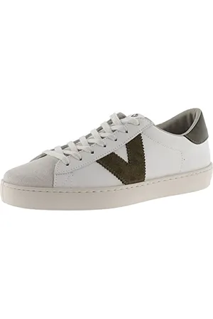 victoria Low-Top Unisex Berlin Leder & Kontrast-Teile & Spaltleder-Zehe 1126142 für Erwachsene KAKI 40