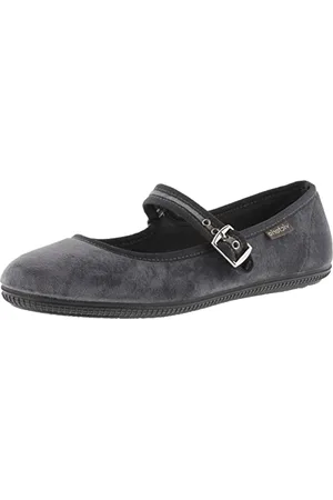 victoria Mary Janes Oda Samt & Passende Paspel & Schnalle 104913 für Mädchen GRIS 25