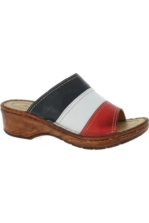 Andrea Conti Damen Pantolette, rot/weiß/Navy, 36 EU