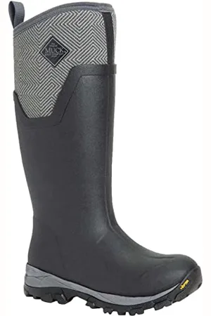 Muck Damen Arctic Ice Tall AGAT Gummistiefel, Schwarz/Grau/Geometrisch, 40 EU