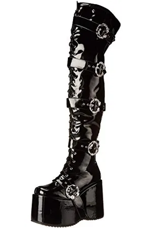 Ellie Shoes Damen Platform Over The Knee Boot 500-KAMORA-BLK-11, , 42.5 EU