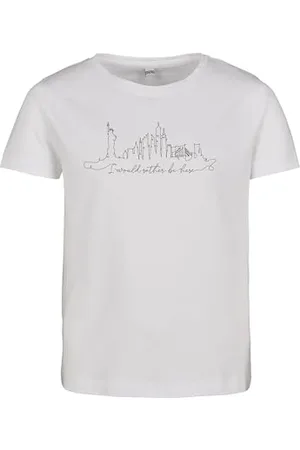 Mister Tee Unisex Kinder MTK177-Kids Want to Be Here Tee T-Shirt, White, 134/140