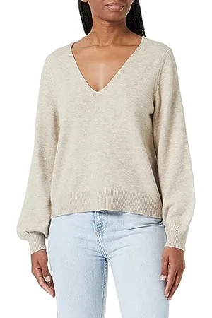 VILA VIRIL REV V-Neck L/S TOP - NOOS