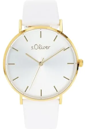 QS by s.Oliver Armbanduhr Damen Quarzuhr Analog, mit Leder Armband, , 3 bar Wasserdicht, Kommt in Uhren Geschenk Box, 2033487