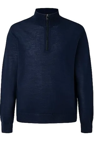 Hackett Herren Merino Silk Hzip Pullover, , XXL