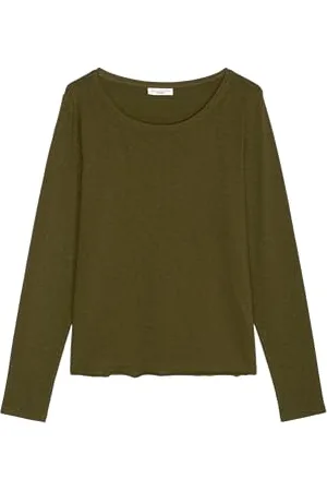 Marc O’ Polo Marc OߴPolo Denim Damen Langarmshirt aus Bio-Baumwolle Basic, Lila , XXS