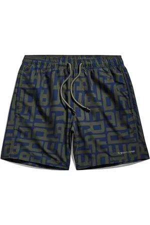 G-Star RAW Herren Dirik Letter Allover Badeshorts, , S