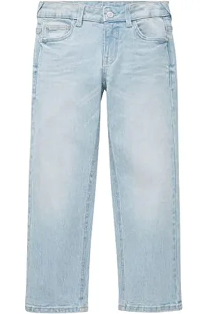 TOM TAILOR Jungen Kinder Straight Fit Jeans mit Stretch 1035921, Blau, 140