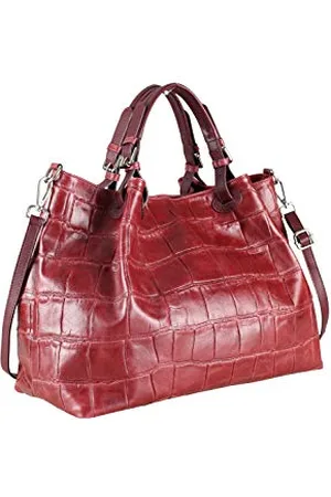 Alessandro XL Ledertasche McBarth mit Kroko Prägung 41cm x 31cm x 19cm