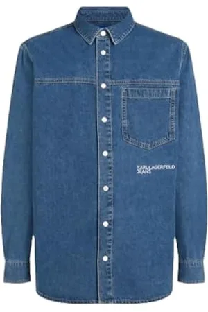 Karl Lagerfeld DENIMHEMD MIT REGELMÄSSIGEM Bein, DUNKELBLAU, M