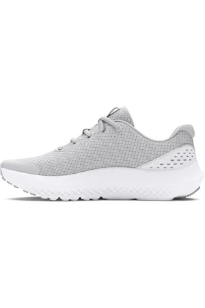 Under Armour UA GGS Surge 4 Laufschuhe, Halo Gray/White/Iridescent, 38.5 EU