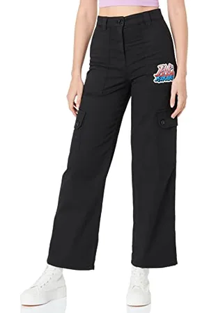 Moschino Moschino Damen Stretch Canvas With Graffiti Patch Casual Pants, , 44 EU