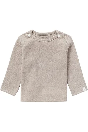 Noppies Unisex Baby U Tee ls Rib Natal T-Shirt, Taupe Melange-P757, 74