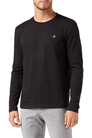 Marc O’ Polo Marc OߴPolo Herren Langarmshirt aus Bio-Baumwolle mit Rundhalsausschnitt, Schwarz (Black), L