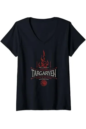 Game of Thrones House Targaryen T-Shirt mit V-Ausschnitt