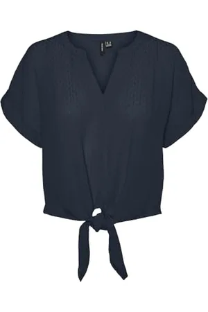 VERO MODA VMGABBI SS TIE TOP WVN GA
