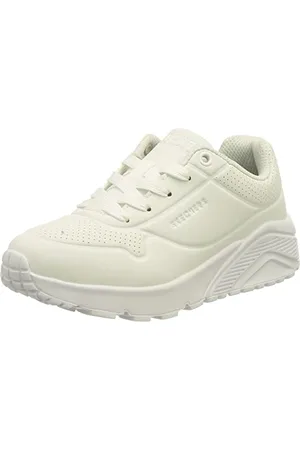 Skechers 403694L W Sneaker, White Synthetic & Trim #L, 28.5 EU