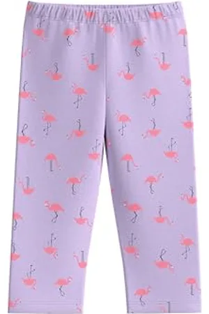 QS by s.Oliver Mädchen 2144610 Capri Leggings mit Allover Print, lila, 104