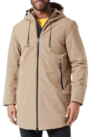 Replay Herren Parka mit Kapuze Winter, (Braun), L