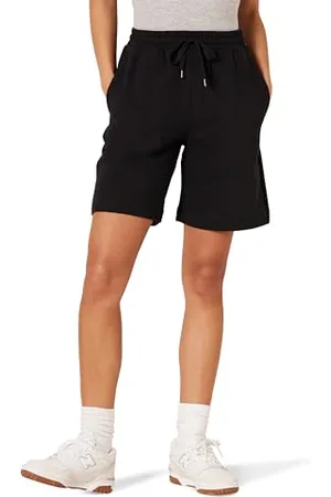 Amazon Damen Fleece-Bermudashorts mit hoher Taille (in Übergröße erhältlich), , S