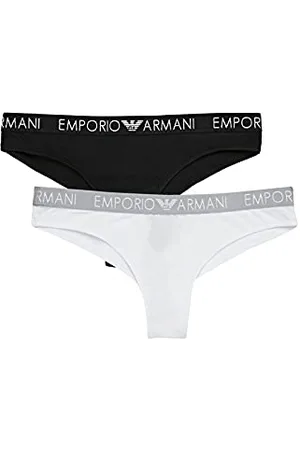 Emporio Armani Emporio Armani Damen Bi-Pack Brazilian Brief Iconic Cotton Unterwäsche, , XS
