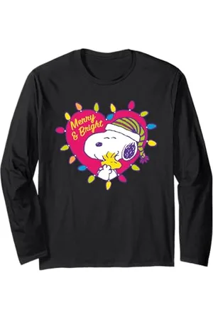 Peanuts Christmas Fröhliches und strahlendes Liebesherz Langarmshirt