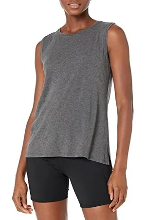 Amazon Damen Yoga-Tanktop aus weicher Baumwolle in lockerer Passform (in Übergröße erhältlich) (zuvor Core 10), , XS