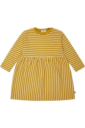 loud + proud Kleid Langarm gestreift aus Biobaumwolle mit Rippe, GOTS Zertifiziert