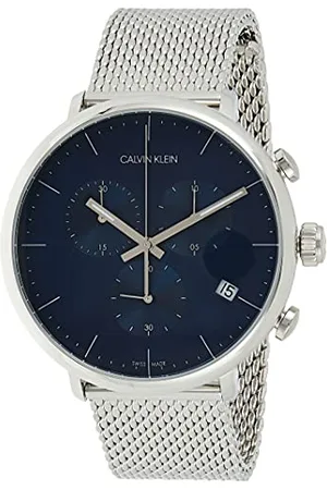 Calvin Klein Unisex Erwachsene Chronograph Quarz Uhr mit Edelstahl Armband K8M2712N