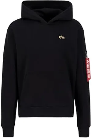 Alpha Industries Herren 3D Small Logo Hoody, Black, S
