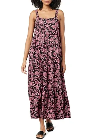 THE DROP Damen Britt Maxi-Zeltkleid im Stufendesign, , XS